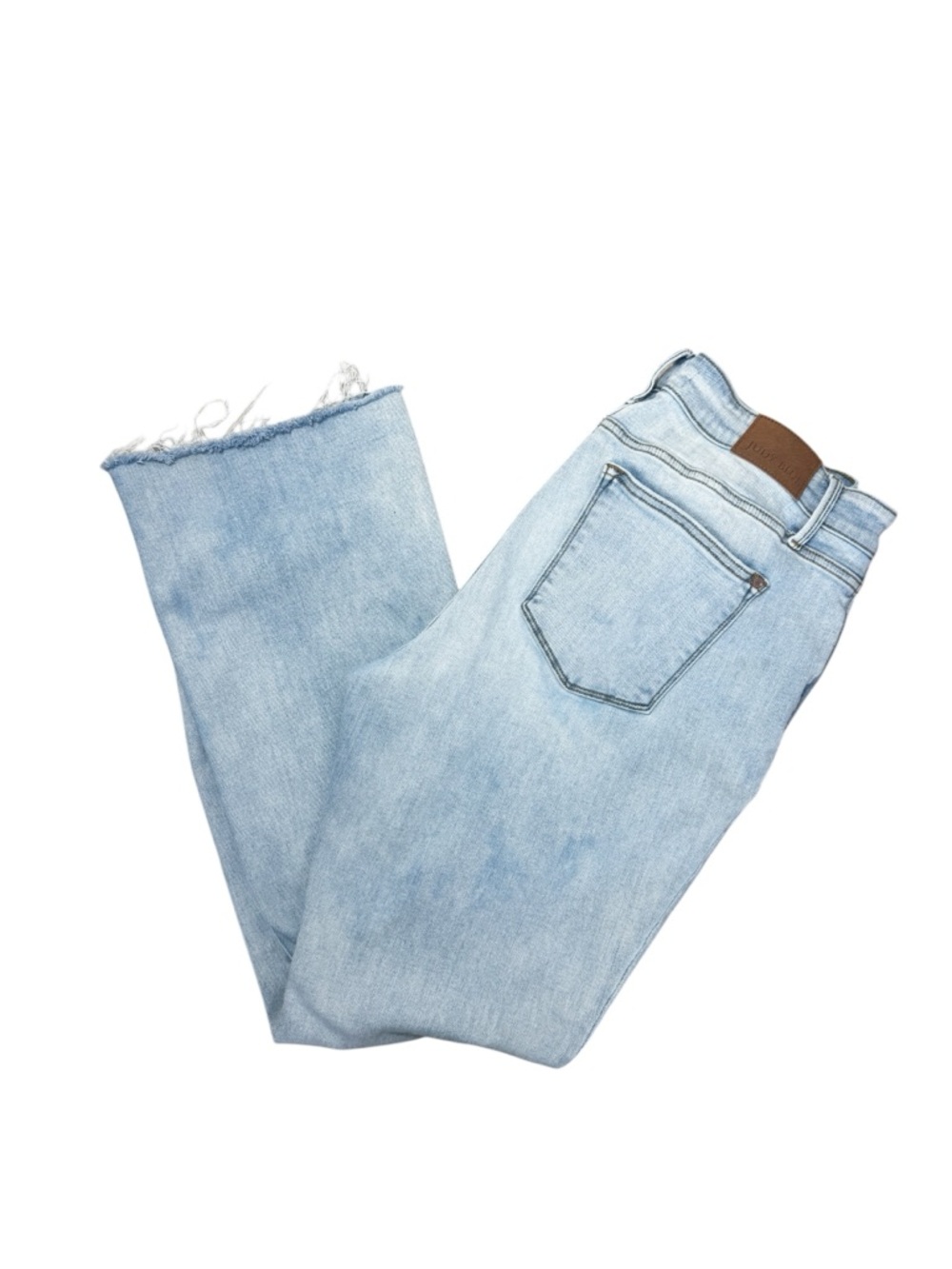Judy Blue Bootcut Jeans 18W Plus Size Light Wash Stretch Denim High Rise Frayed - Picture 5 of 16